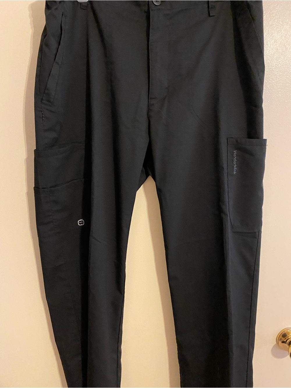 Men's Black Cargo Scrub Pants - Versatile Everyday Wear